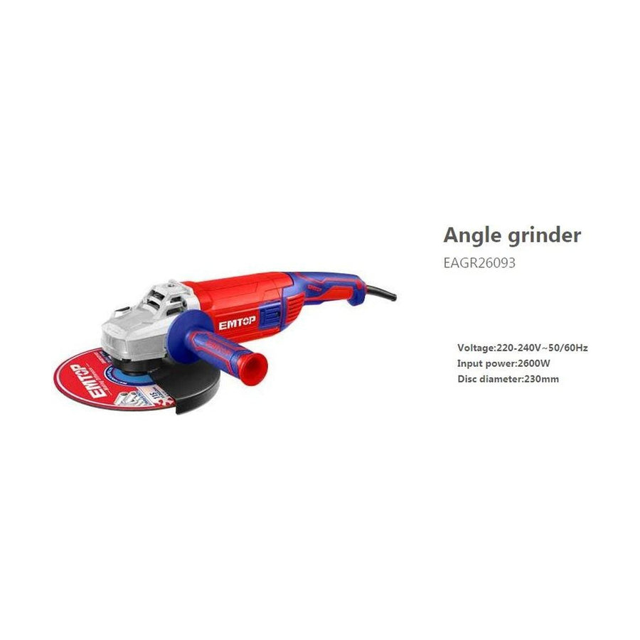 EMTOP Angle Grinder 2600W 230mm Disc M14 EAGR26093