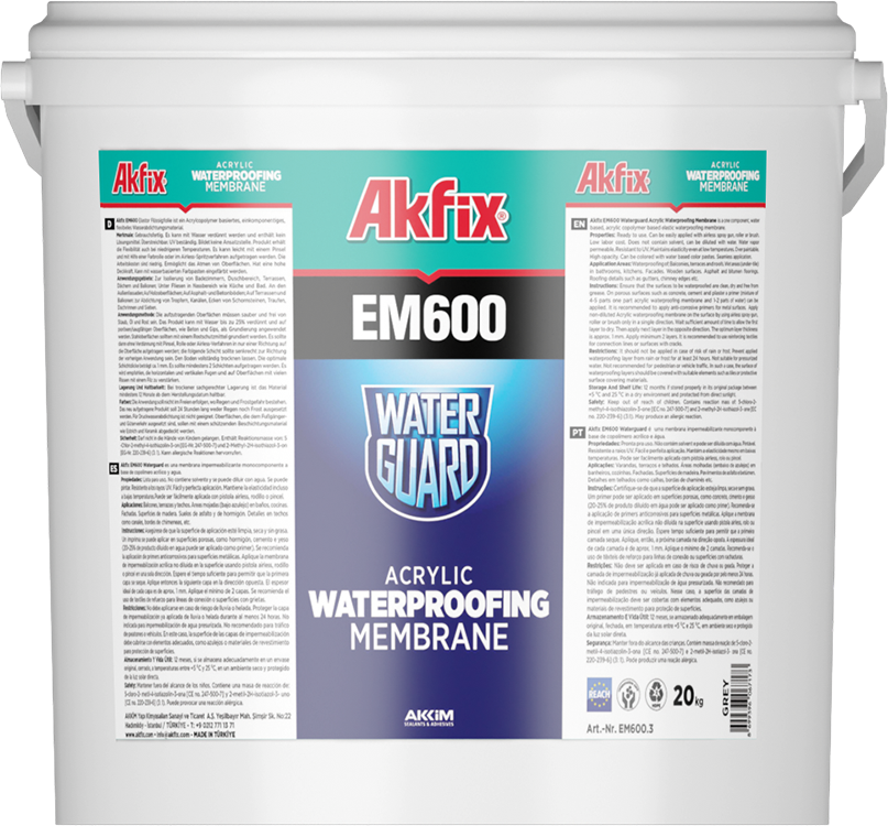 Akfix EM600 Waterguard Acrylic Waterproofing Membrane