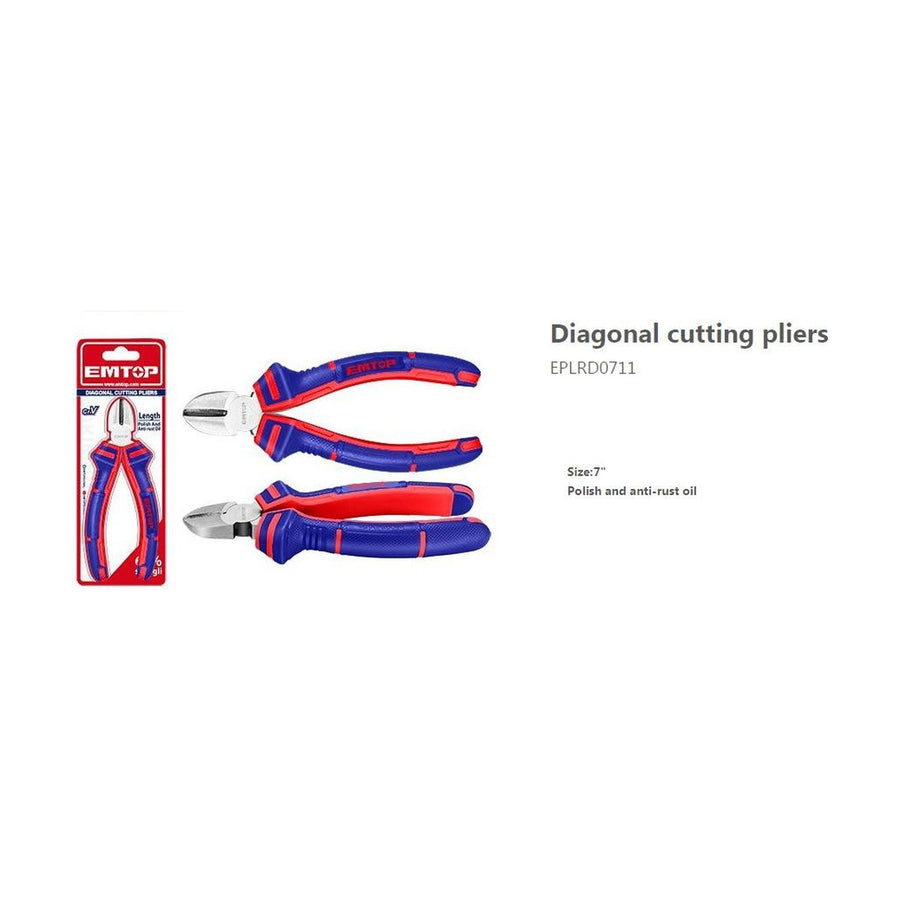 EMTOP Diagonal Cutting Pliers 7 Inch 180mm EPLRD0711