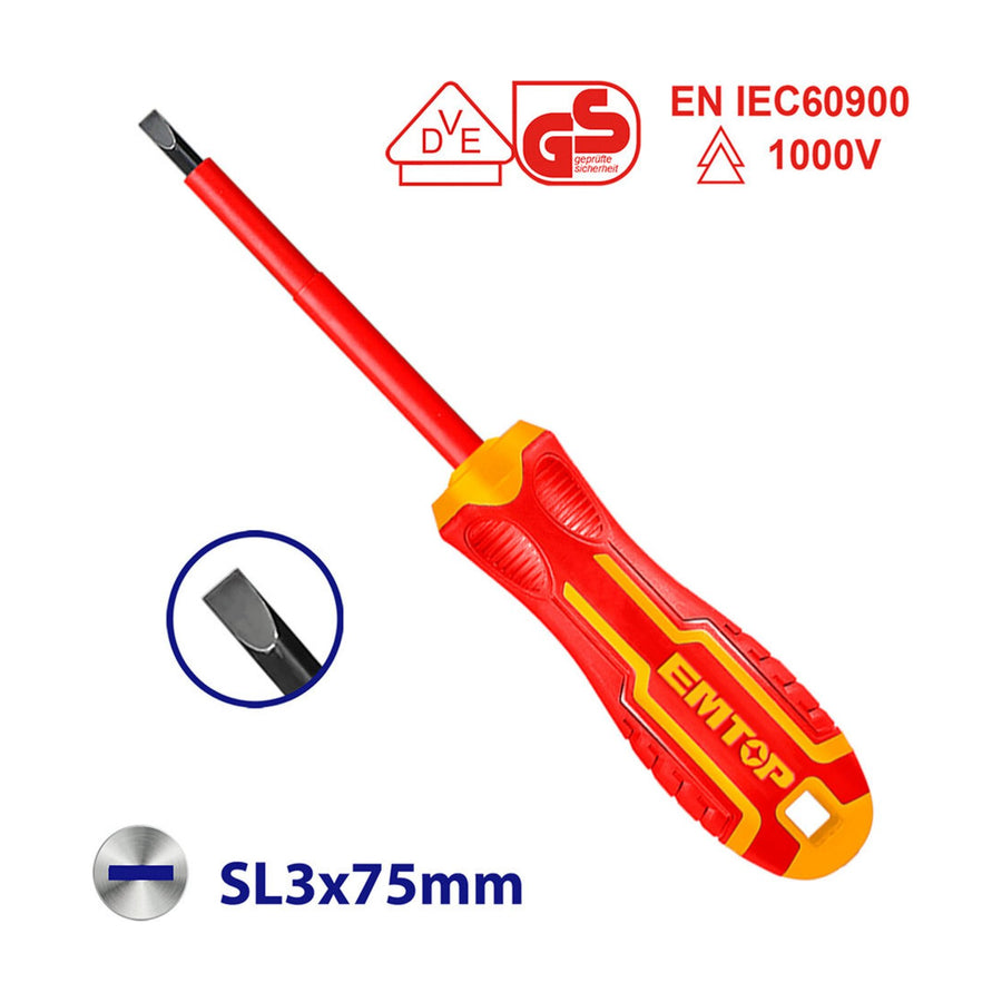 EMTOP Insulated Screwdriver for Panel Work ESDRJ3075