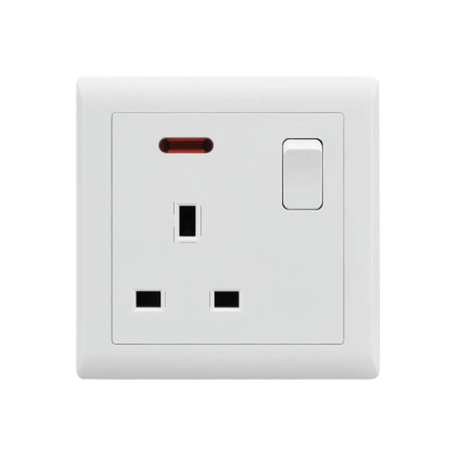 MODI B1 Glossy 13A Switched Socket 1 Gang M1-011 Glossy Gray