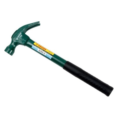Claw hammer with a metal handle