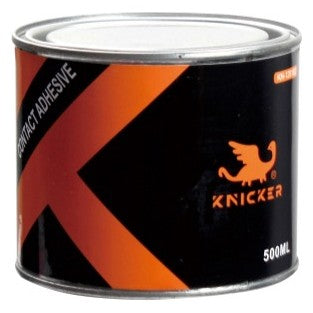 Tin of contact adhesive
