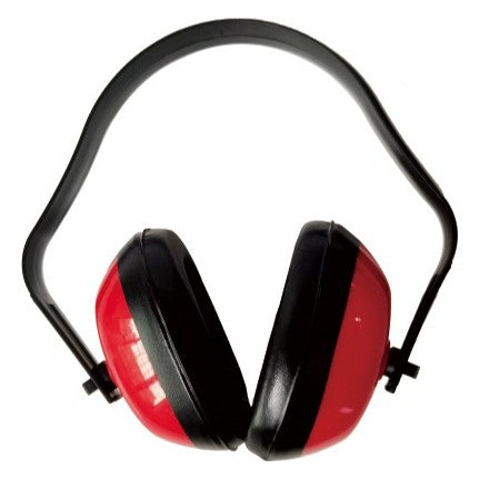 Safety ear muffs with adjustable headband