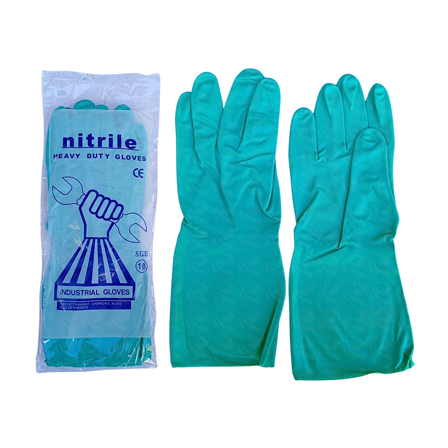Knicker Nitrile Gloves 10 in, Green