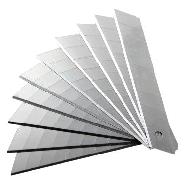 Pack of snap-off utility knife blades
