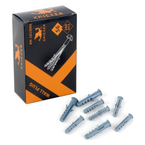 Packet of plastic wall plugs