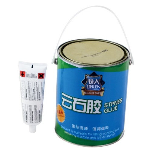 Tin of marble glue