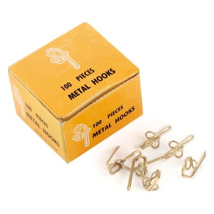 Box of metal hooks