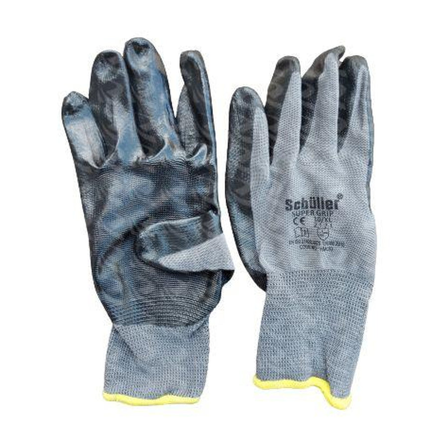 Rossel Nitrile Coated Gloves No 10, Black