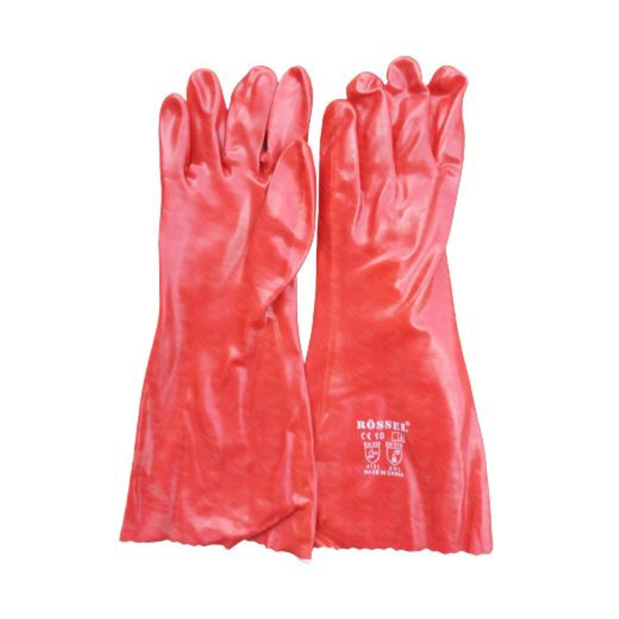 Rossel Single Dipped PVC Gloves, Cotton Lined