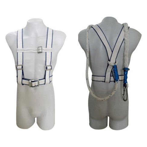 Safety harness with straps and hook