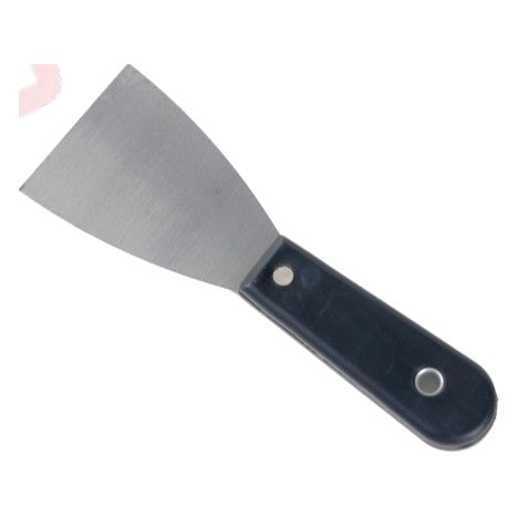 Paint scraper with a plastic handle