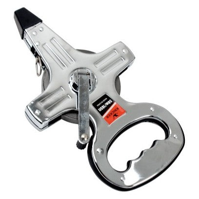 Survey measuring tape on a reel